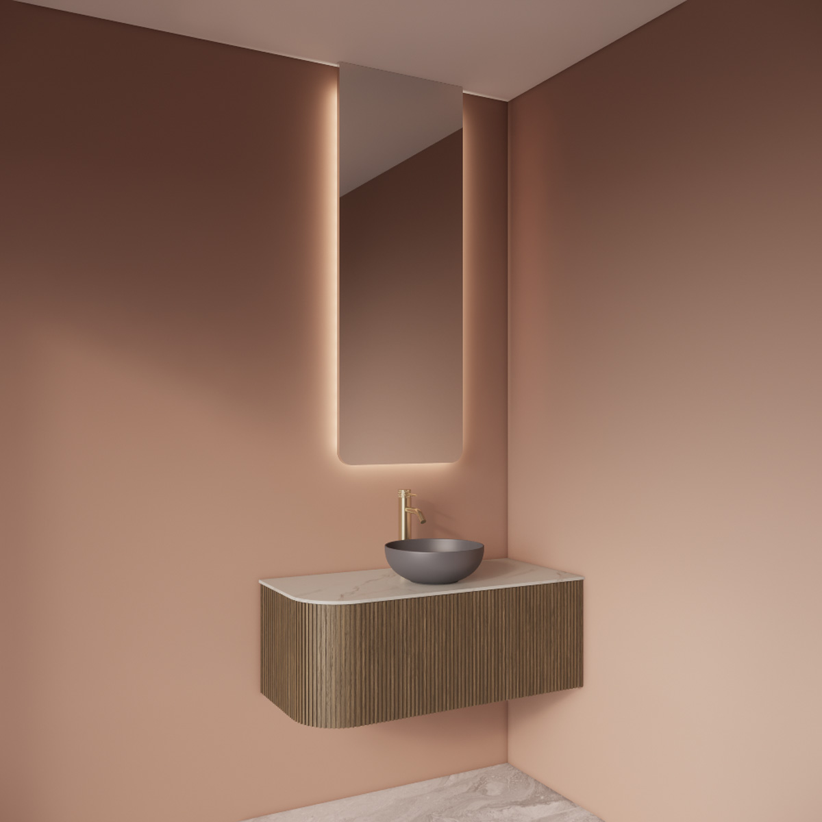 Gliss Design Lucis spiegel rechthoekig 40x120cm met handsensor