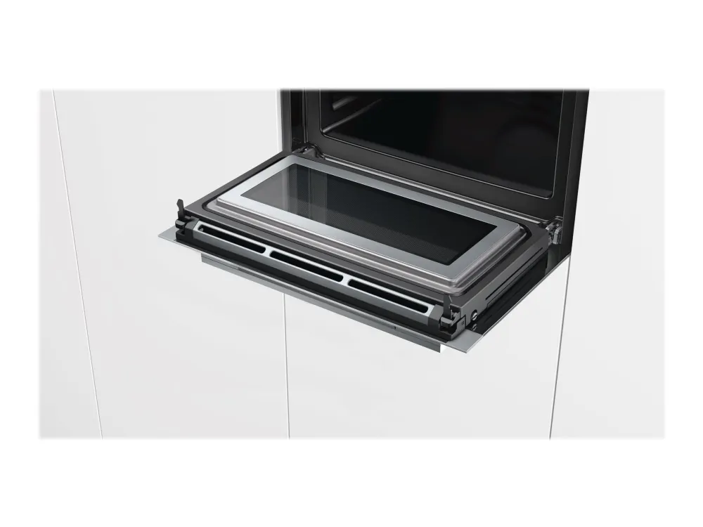 Siemens iQ700 CM678G4S1 - Kombinationsovn - til indbygning - niche - bredde: 56 cm - dybde: 55 cm - højde: 45 cm - med selv-rengøring - rustfrit stål