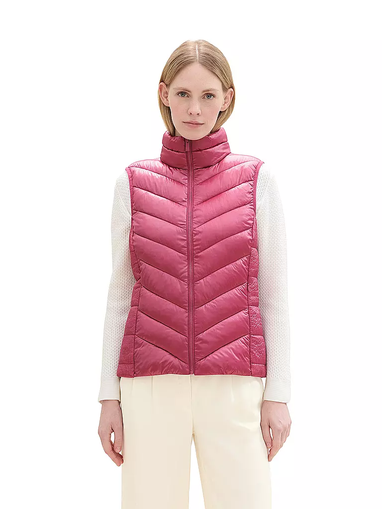 TOM TAILOR Steppgilet pink