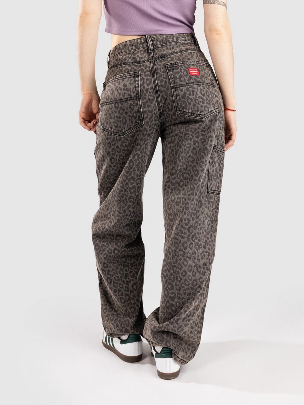 Worship Supplies Night Prowler Big Baggy Carpenter Jeans leopard smoke