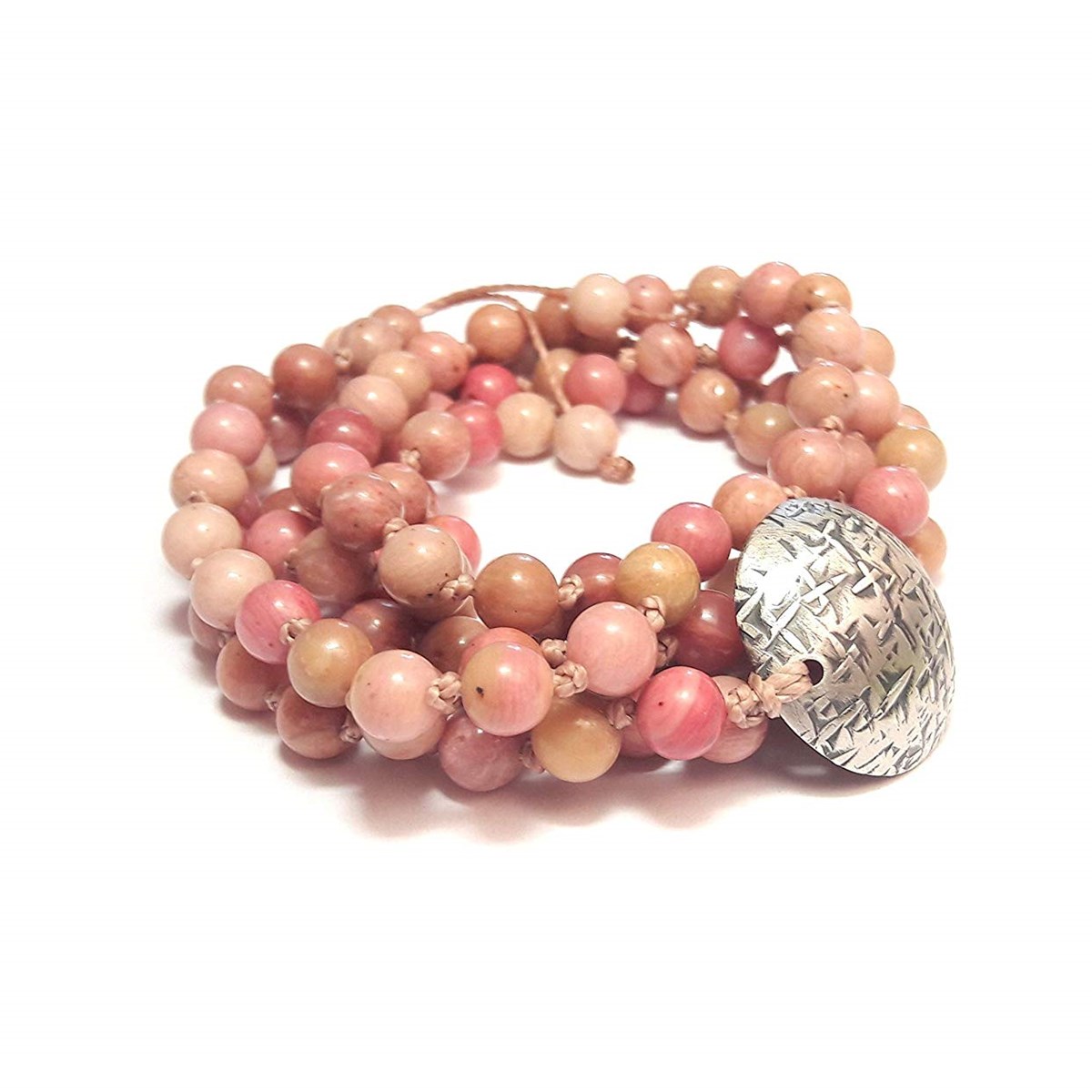 Sautoir Mala Rhodonite
