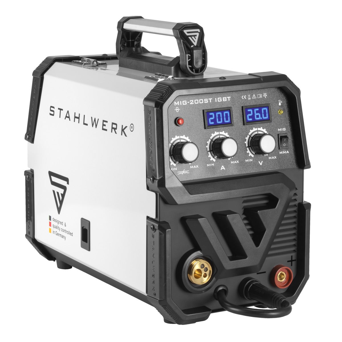 STAHLWERK MIG/MAG 200 ST IGBT lasapparaat, volledig uitgerust met 200 ampère, MMA lassen