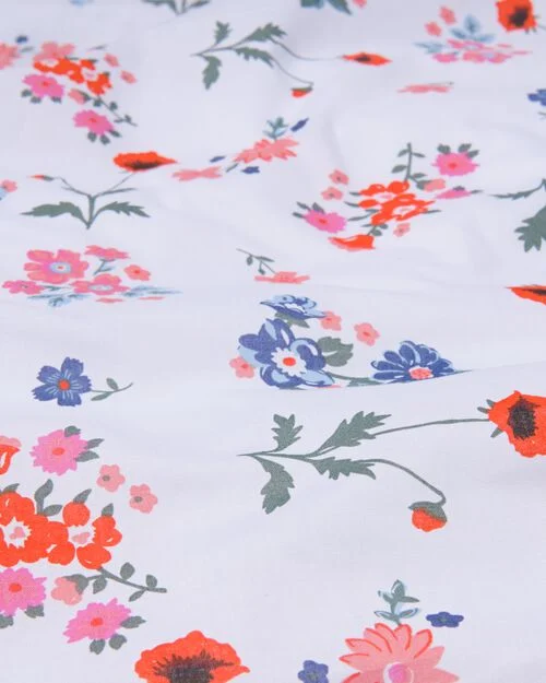 housse de couette coton doux enfant 120x150 fleurs