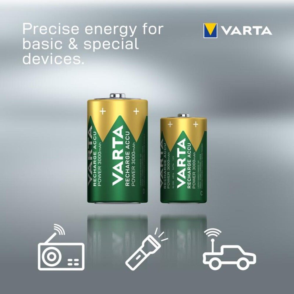 BATTERI VARTA D HR20 GJENOPPLADBARE 1,2V 3000 MAH