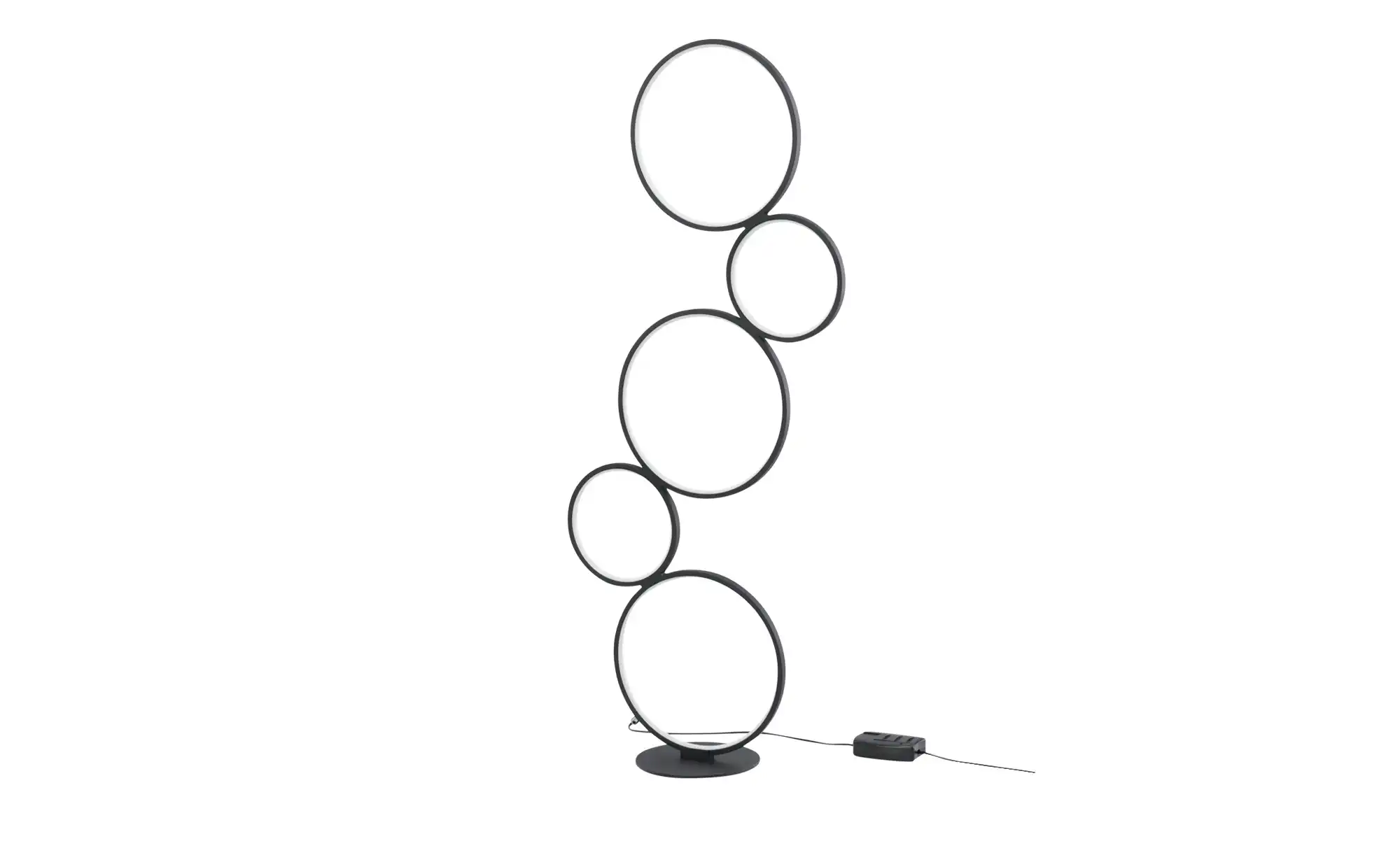 Trio LED-Stehleuchte, Schwarz, Kreise