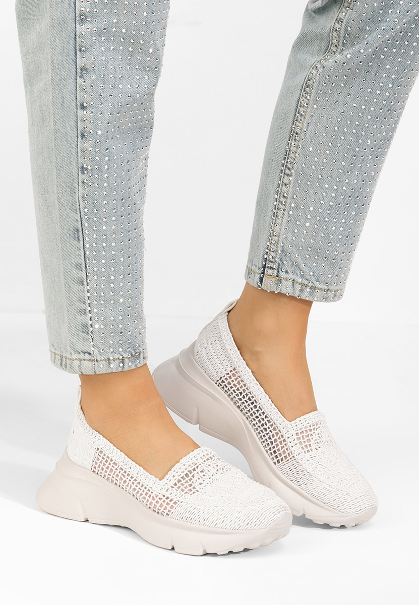 Mocassins à plateforme blancs Willena