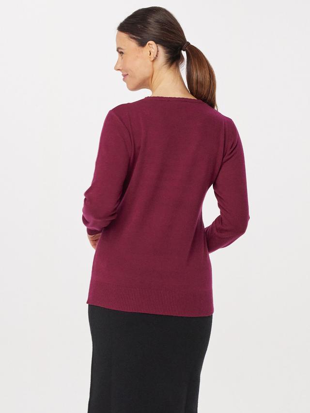 Pullover bestickt mit Perlendeko