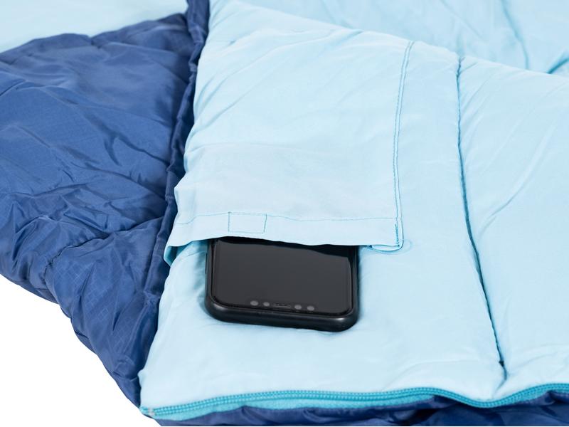 KOOR Kinderschlafsack Muuma Blau 65 x 130 cm Warmer und bequemer Mumienschlafsack für Kinder
