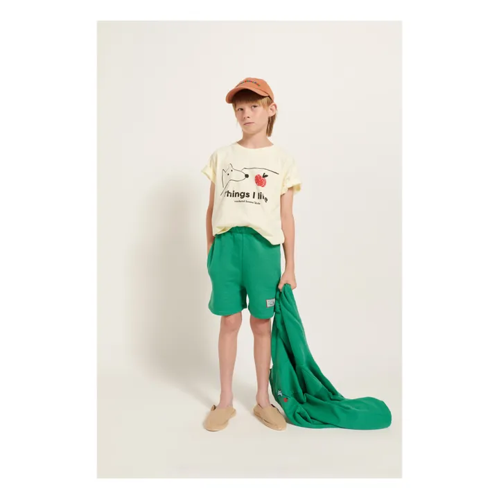 Weekend House T-Shirt Things I Like Coton Bio | Jaune pâle