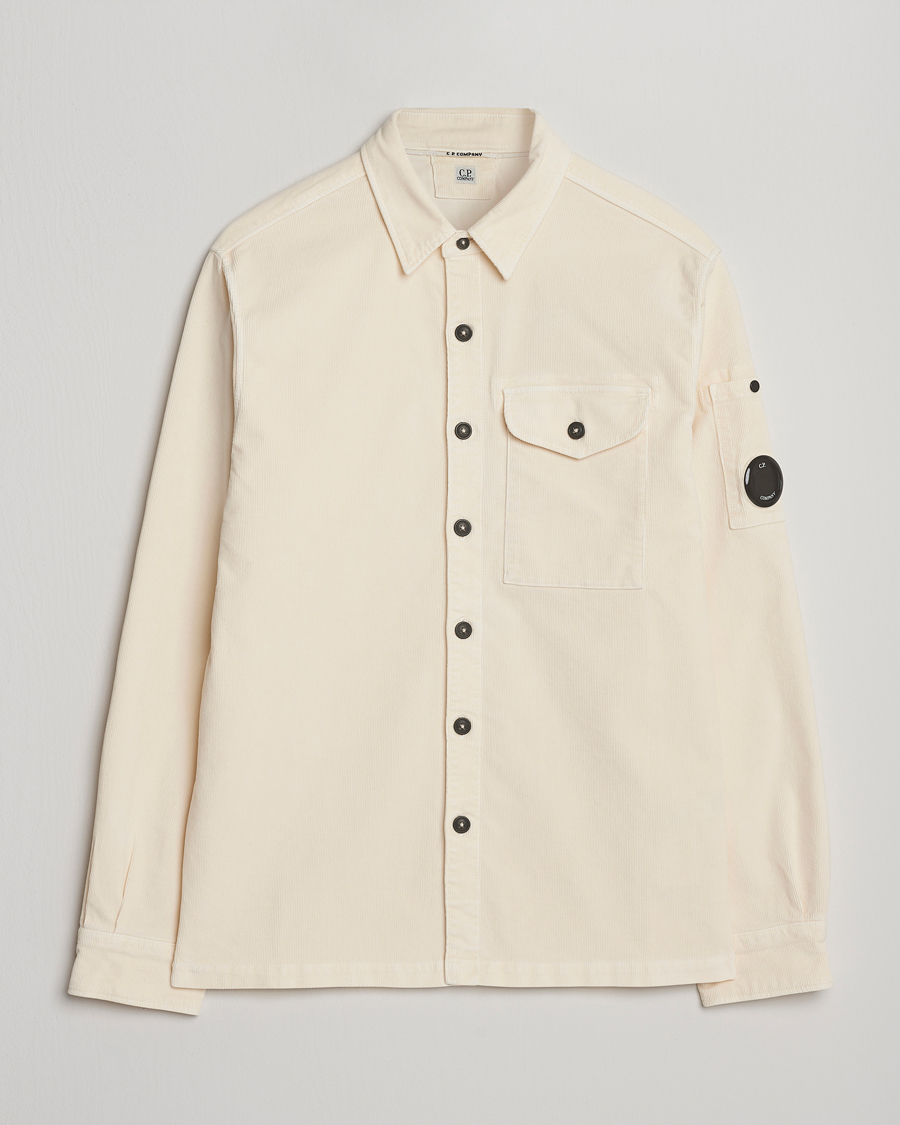 C.P. Company Corduroy Lens Overshirt White
