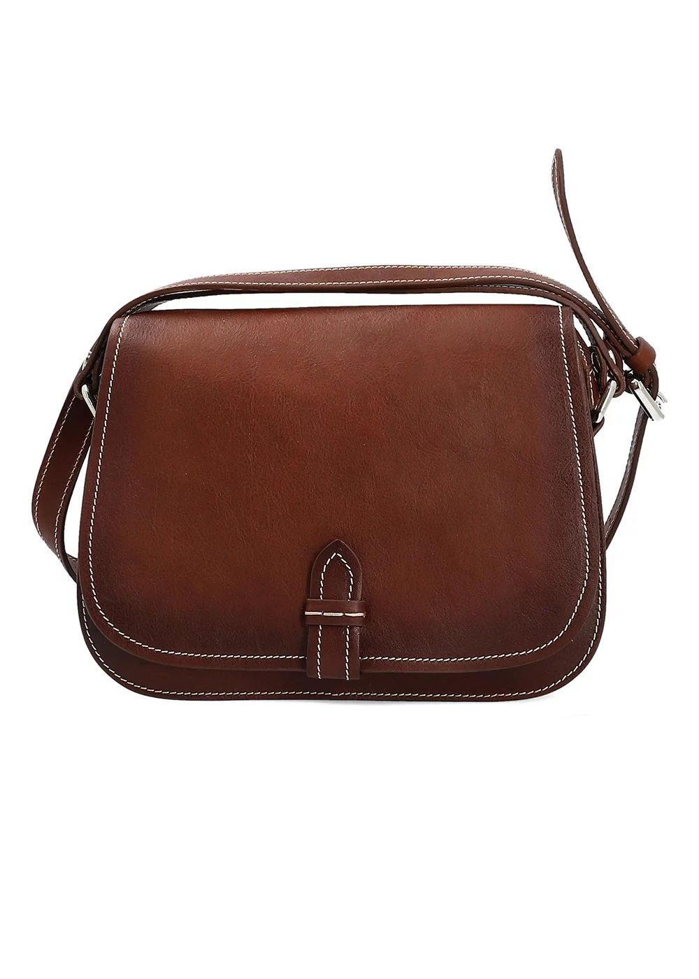 BESACE FLORENTINA CUIR CHOCOLAT