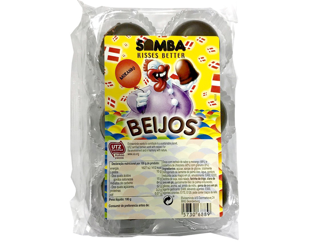 BOMBOKAS SAMBA BEIJOS MORANGO 100G