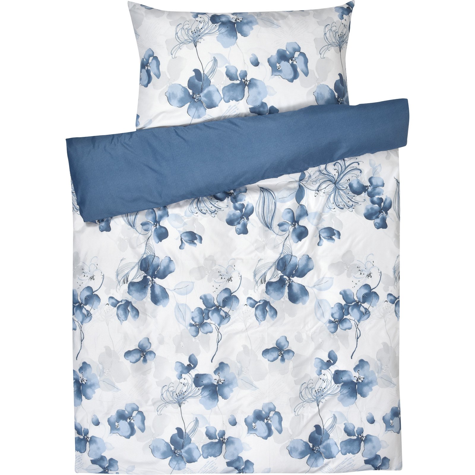 Bettwäsche weiss-blau