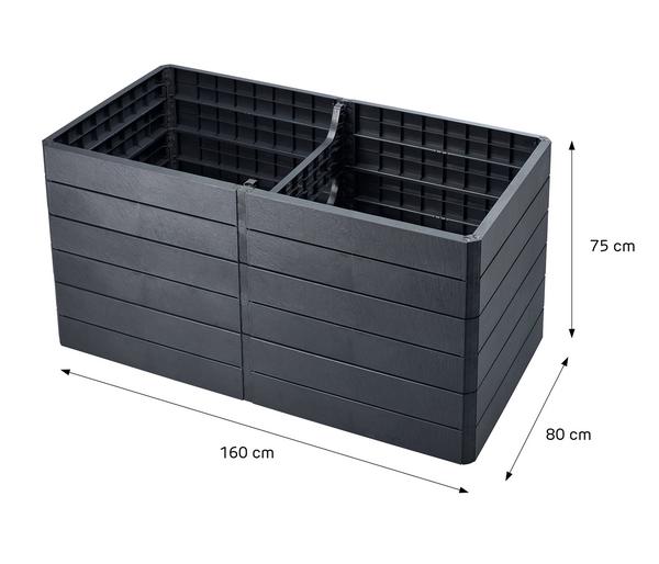 Garantia Kunststoff-Hochbeet Ergo Quadro Stone