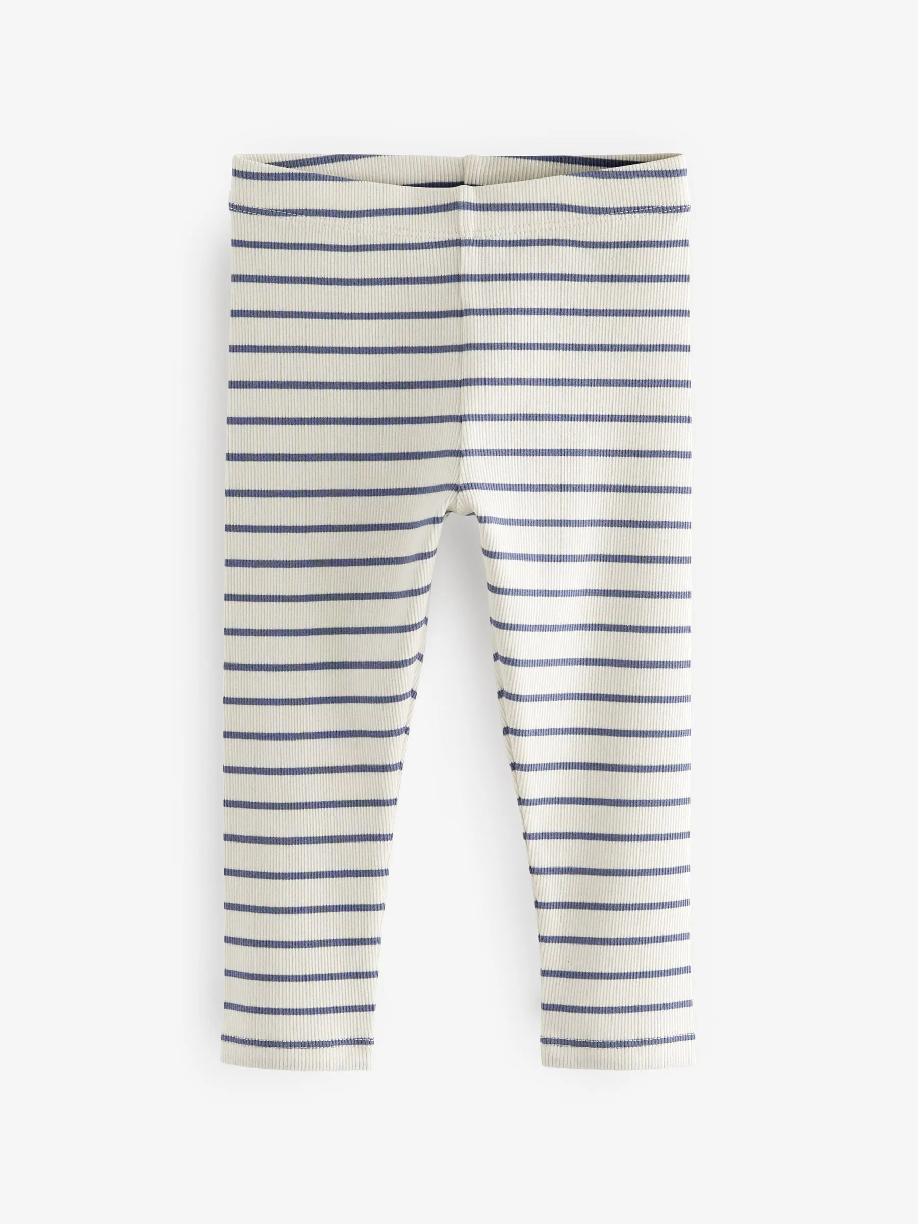 Marineblauw - Verpakking van 5 geribbelde Leggings (3mnd -7jr)