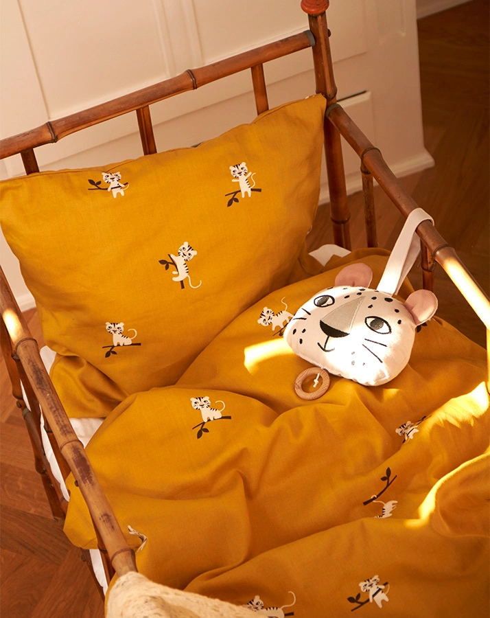 Bettwäsche TIGER – BABY (100x70/40x45) in gelb