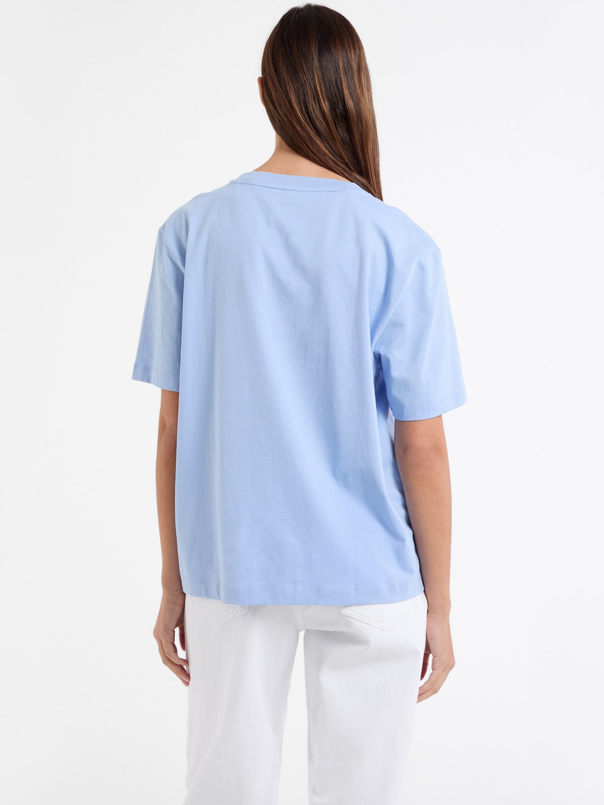 Camiseta de gola redonda estampada