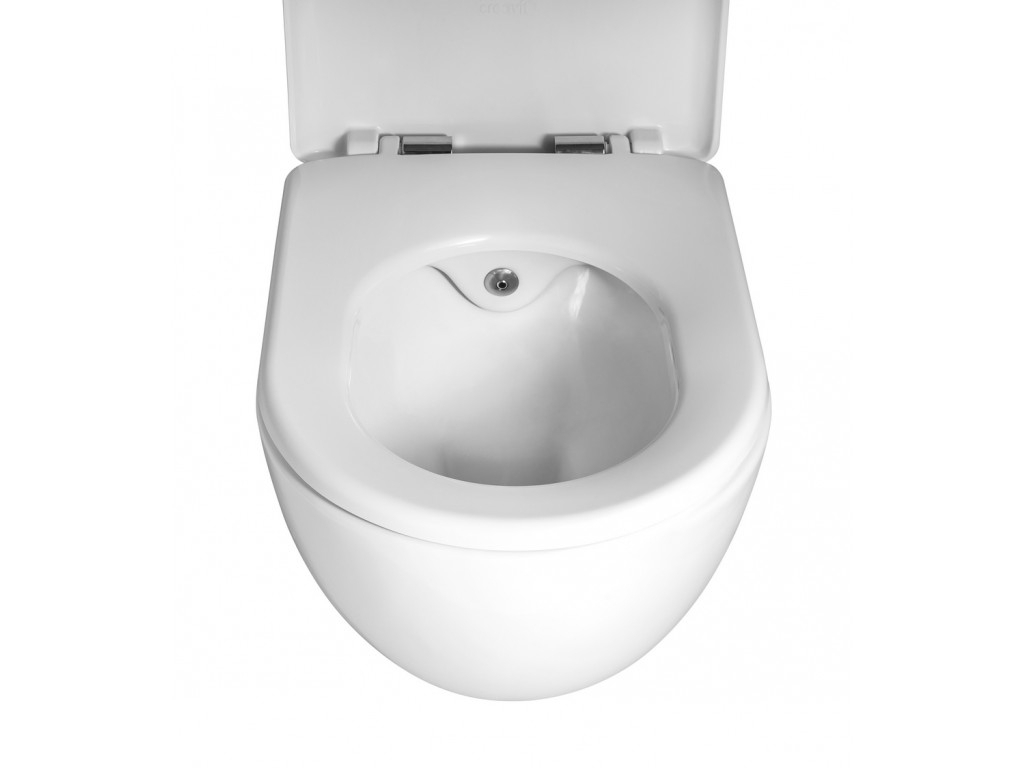 Geberit UP320 toiletset met Creavit randloos toilet met bidetsproeier en softclose zitting