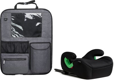 Beemoo Raise 2 i-Size Beltepute ISOFIX inkl. Beemoo Deluxe Sparketrekk med Oppbevaring, Black Stone