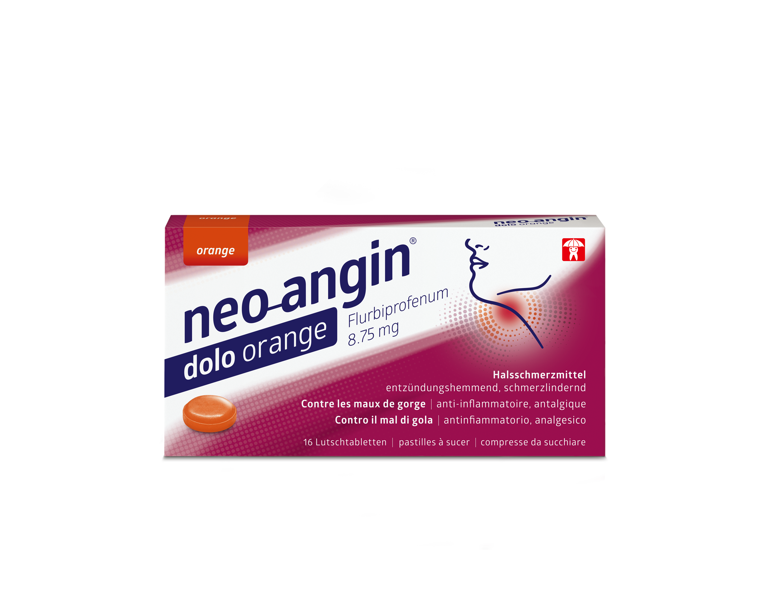 NEO-ANGIN dolo Lutschtabl 8.75 mg Orange Blist 16 Stk