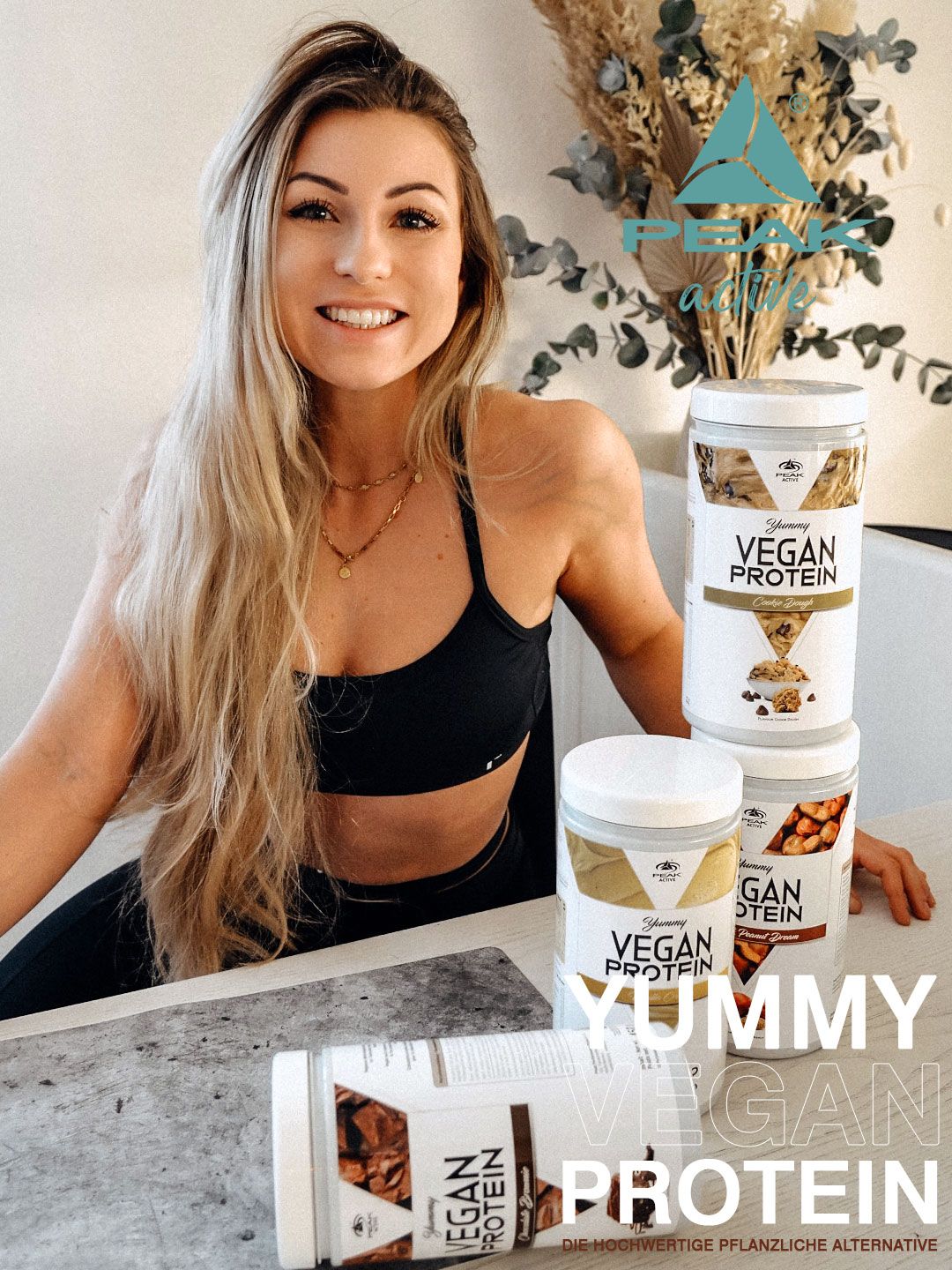 PEAK Yummy Vegan Protein - Geschmack Nougat Praliné