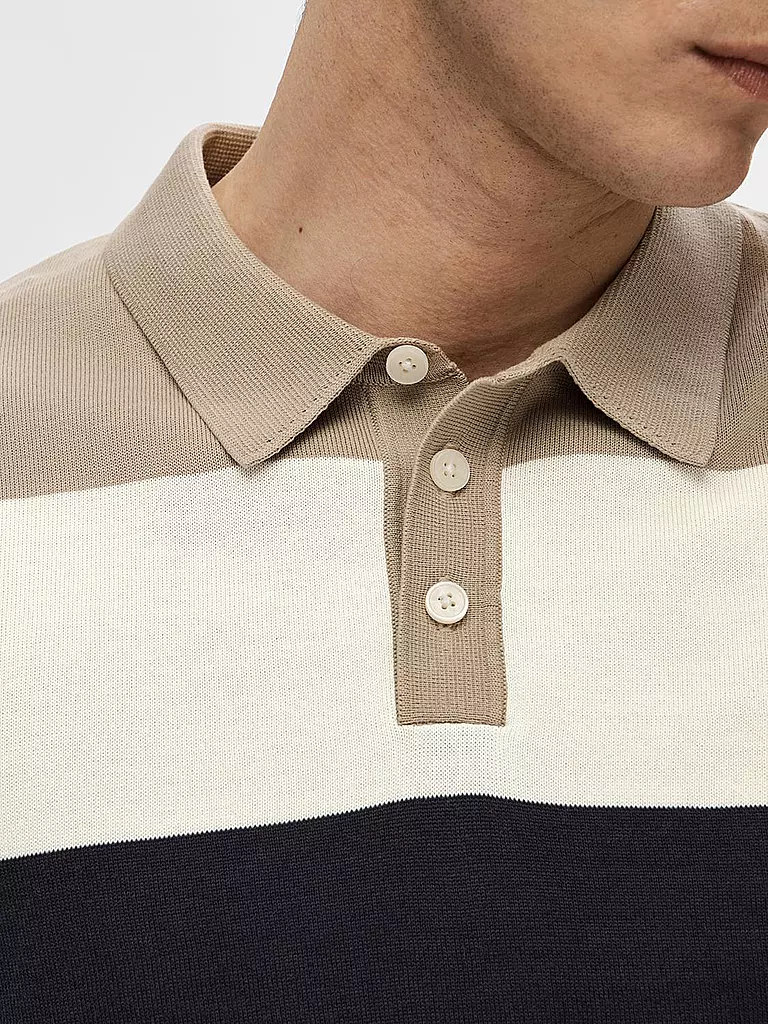 SELECTED Poloshirt SLHMATTIS dunkelblau
