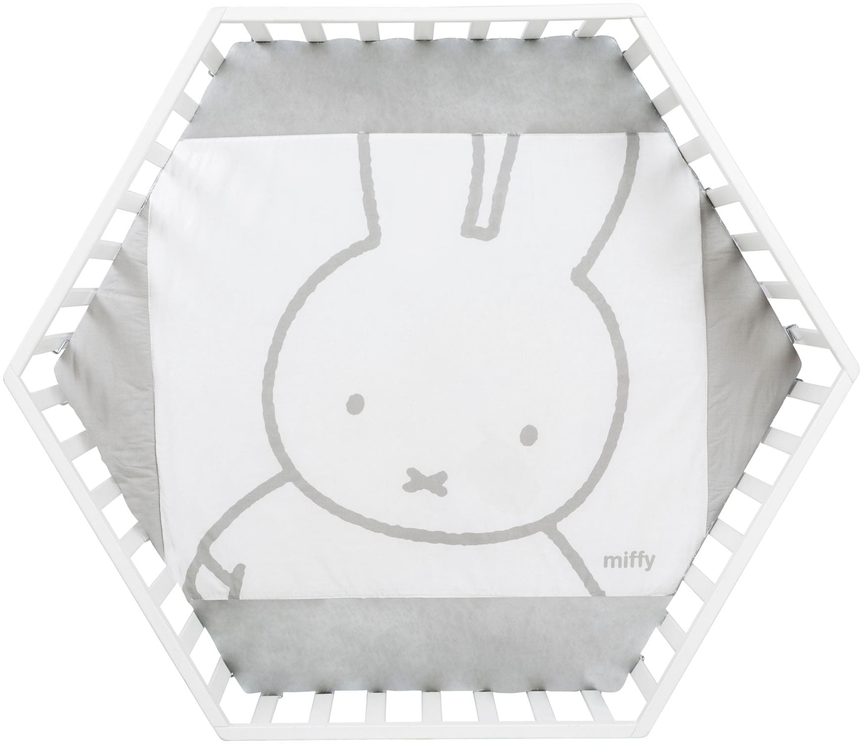 roba® Laufgitter »miffy®, weiss, 6-eckig« bis 15 kg mit Stoffeinlage