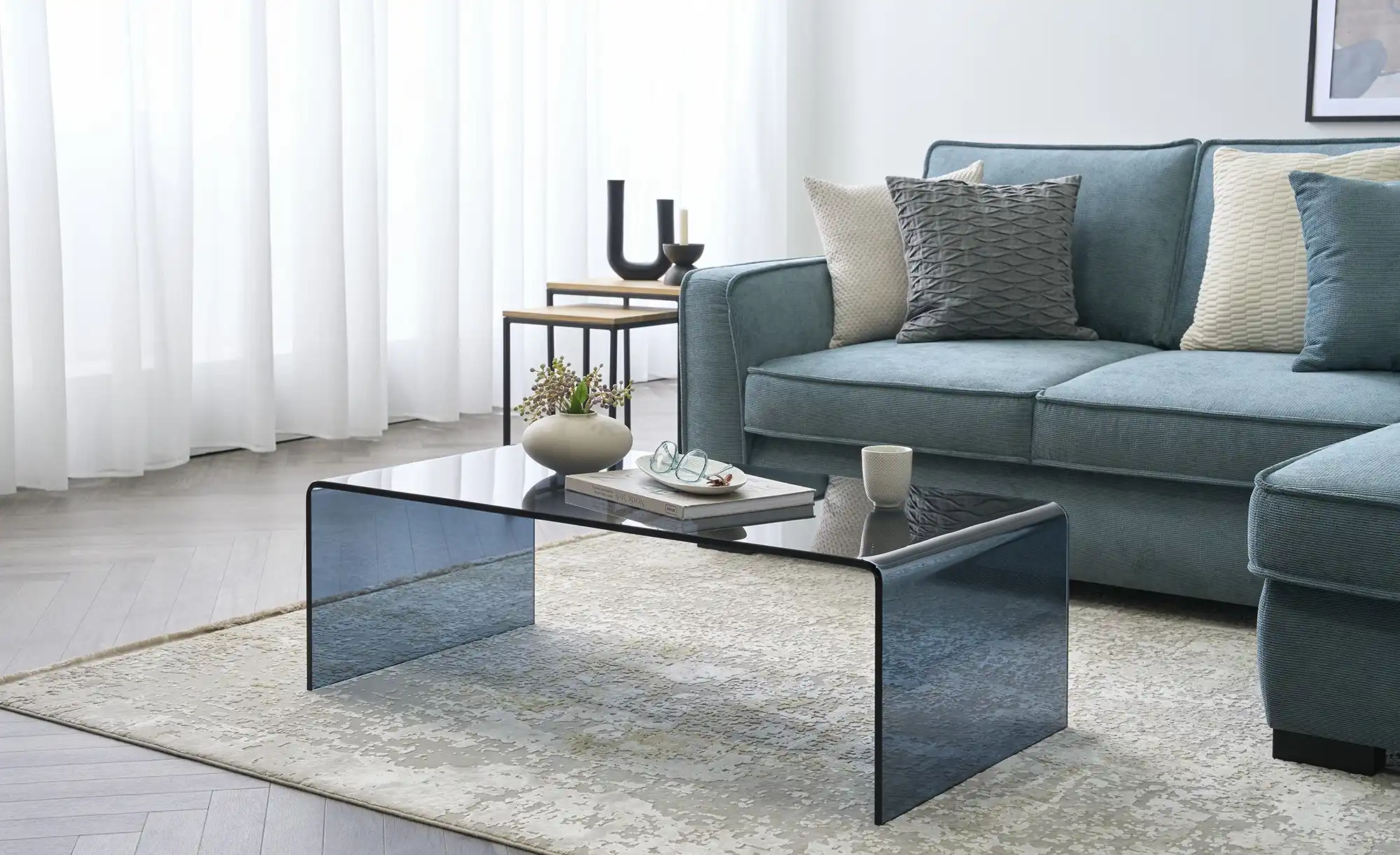 Couchtisch aus Glas Tessera