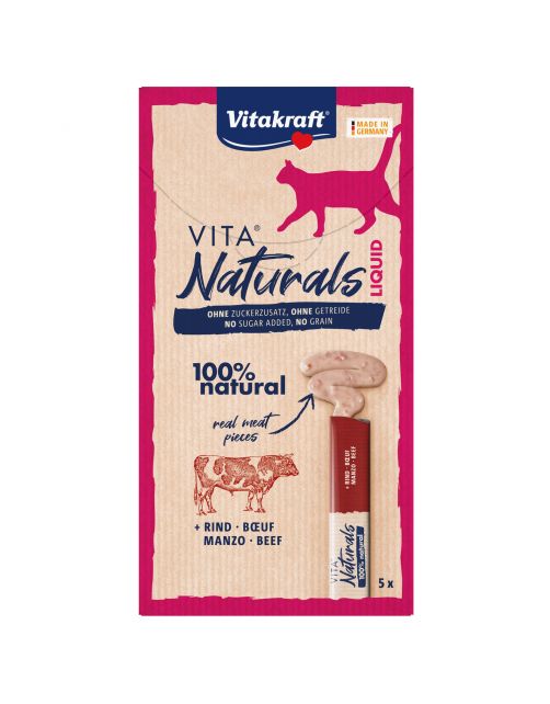 Vitakraft Naturals Liquid Snack - Kattensnack - Rund 5 stuks