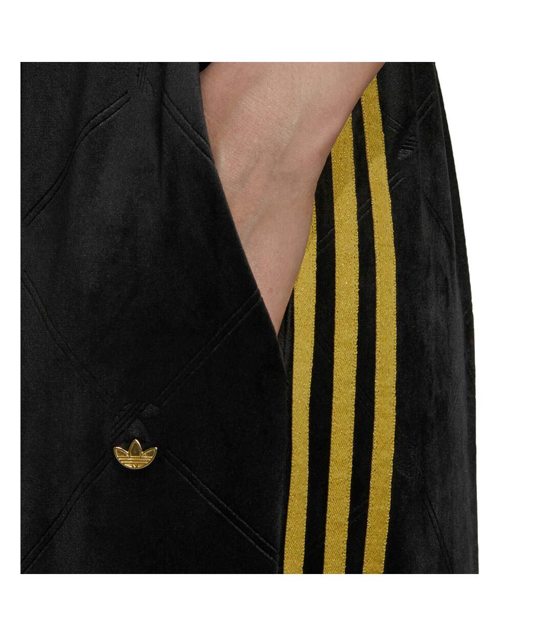 Jogging Noir/doré Femme Adidas Velvet