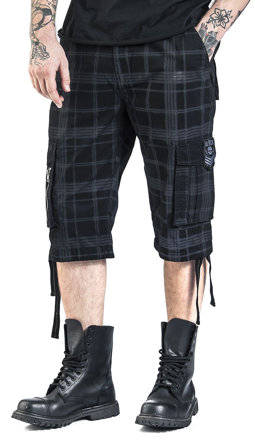 Short Noir À Carreaux | Black Premium by EMP Short