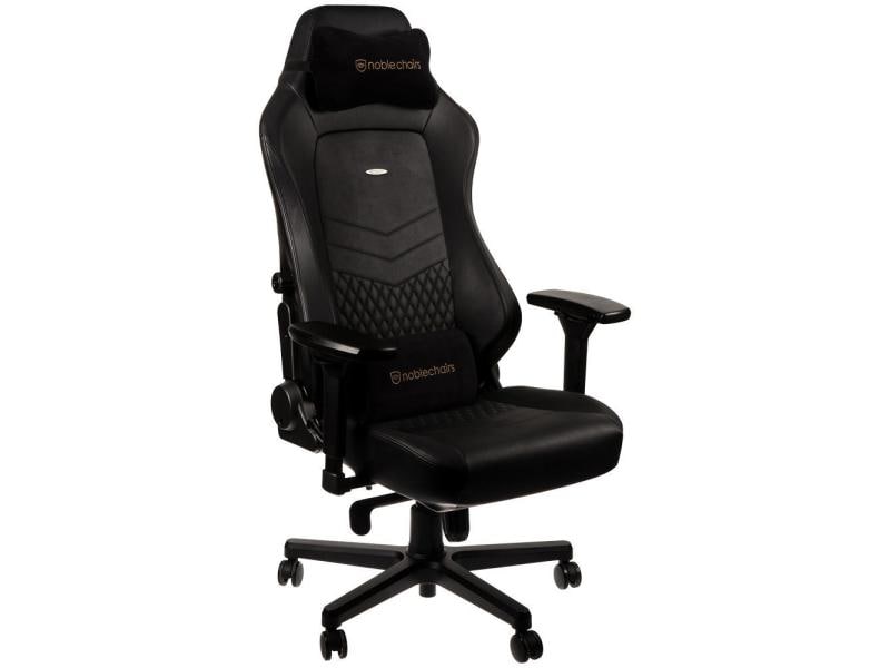 noblechairs Gaming-Stuhl HERO Echtleder Schwarz Ergonomischer Gaming-Stuhl