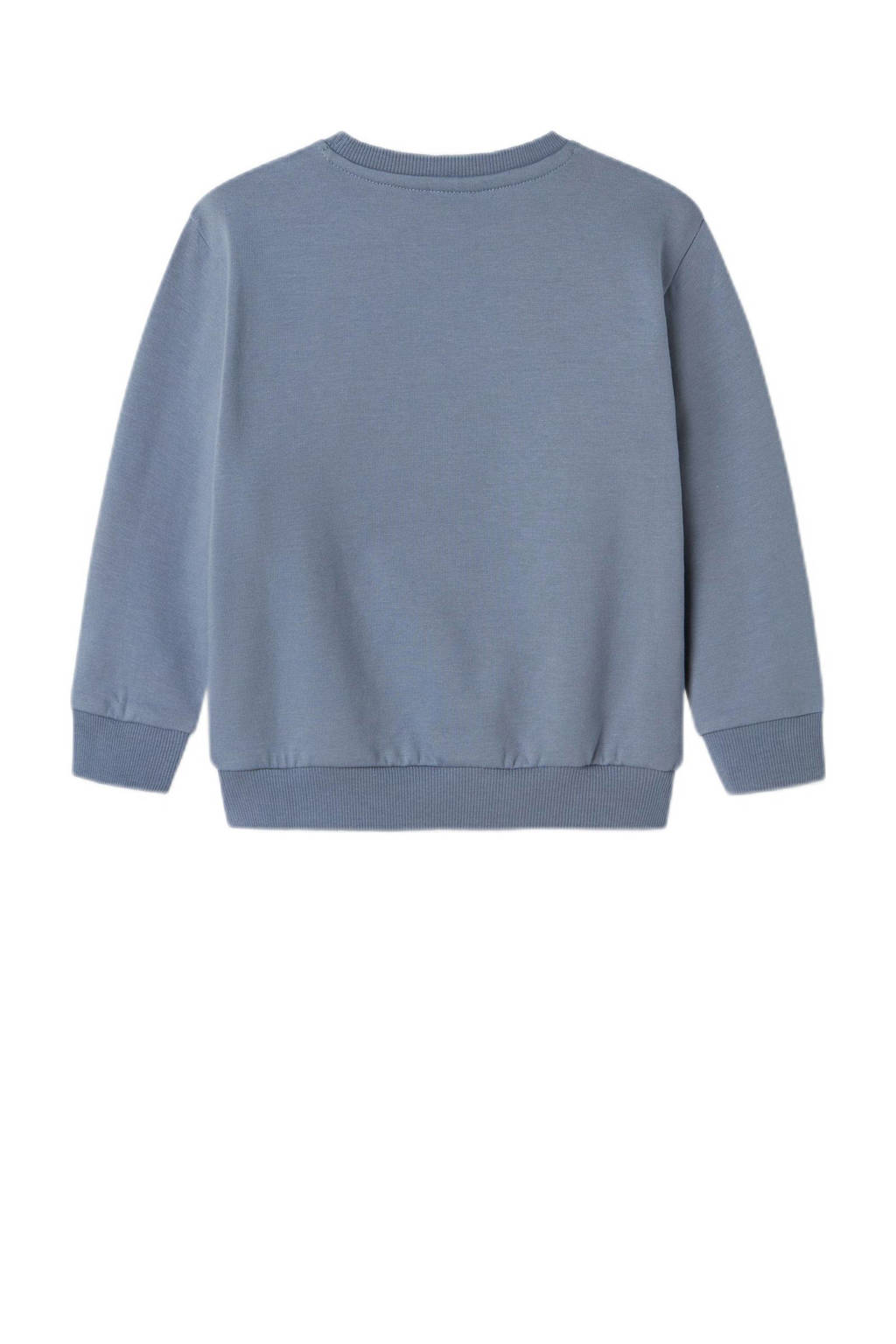 NAME IT sweater NMMRADEK met printopdruk blauwgrijs