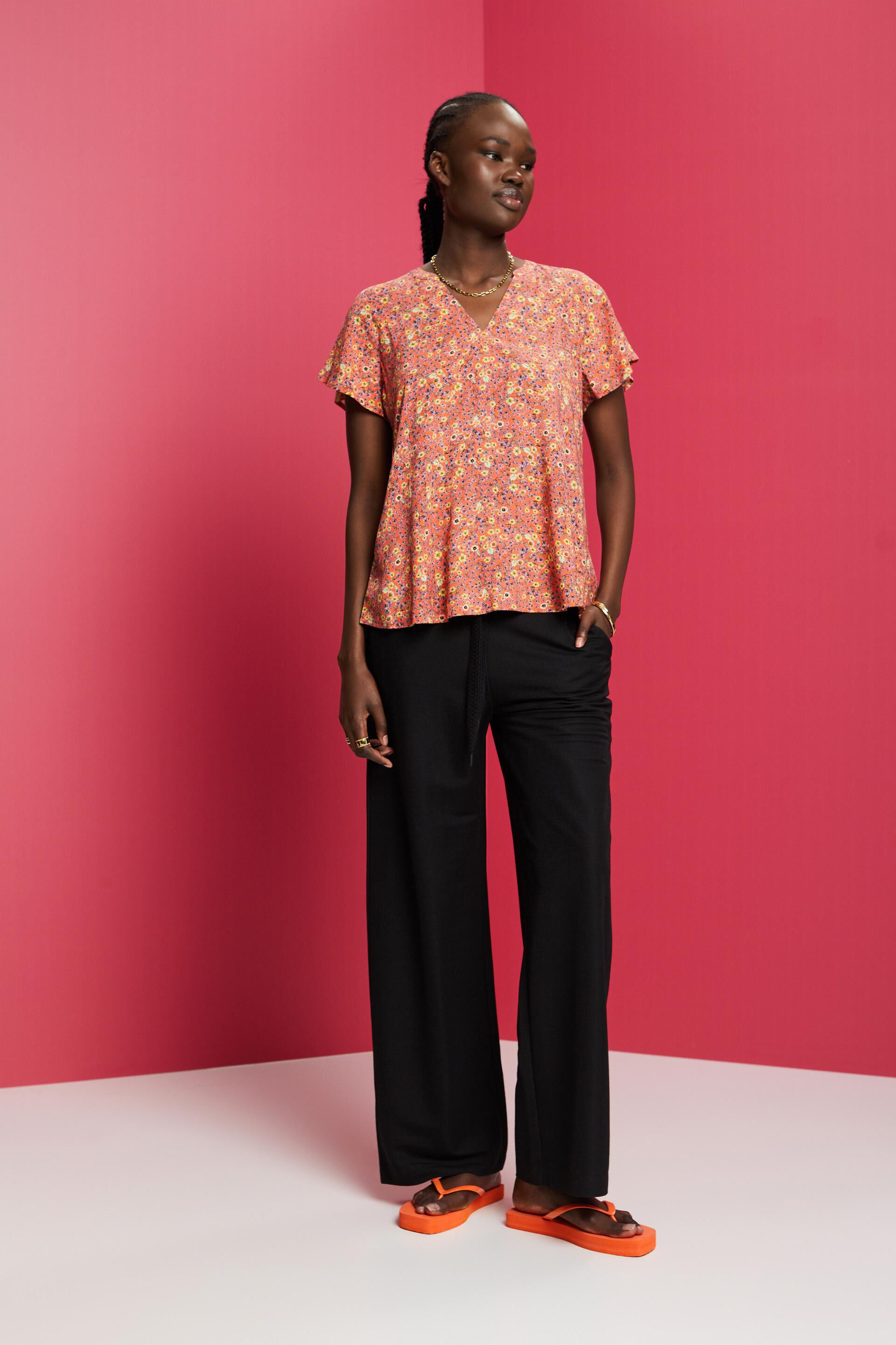 Blouse à motif, en LENZING™ ECOVERO™