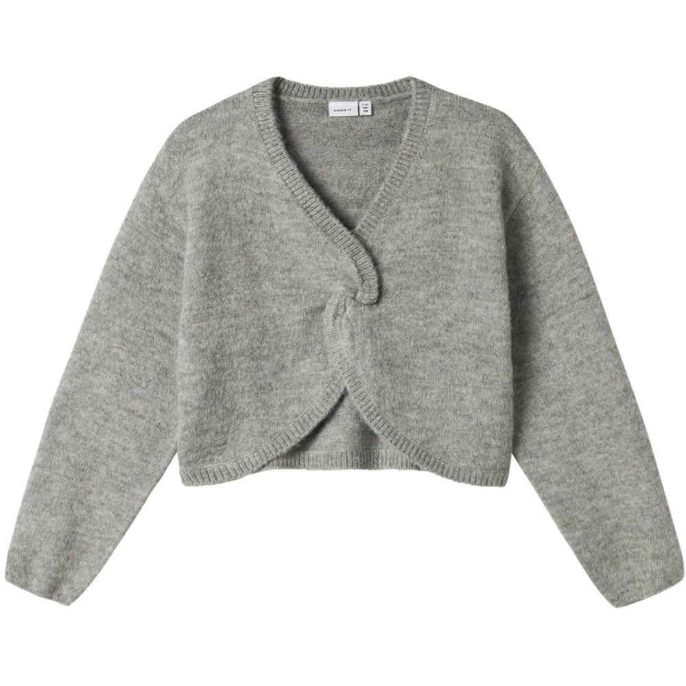 Køb Name It Grey Melange Diheart Strik
