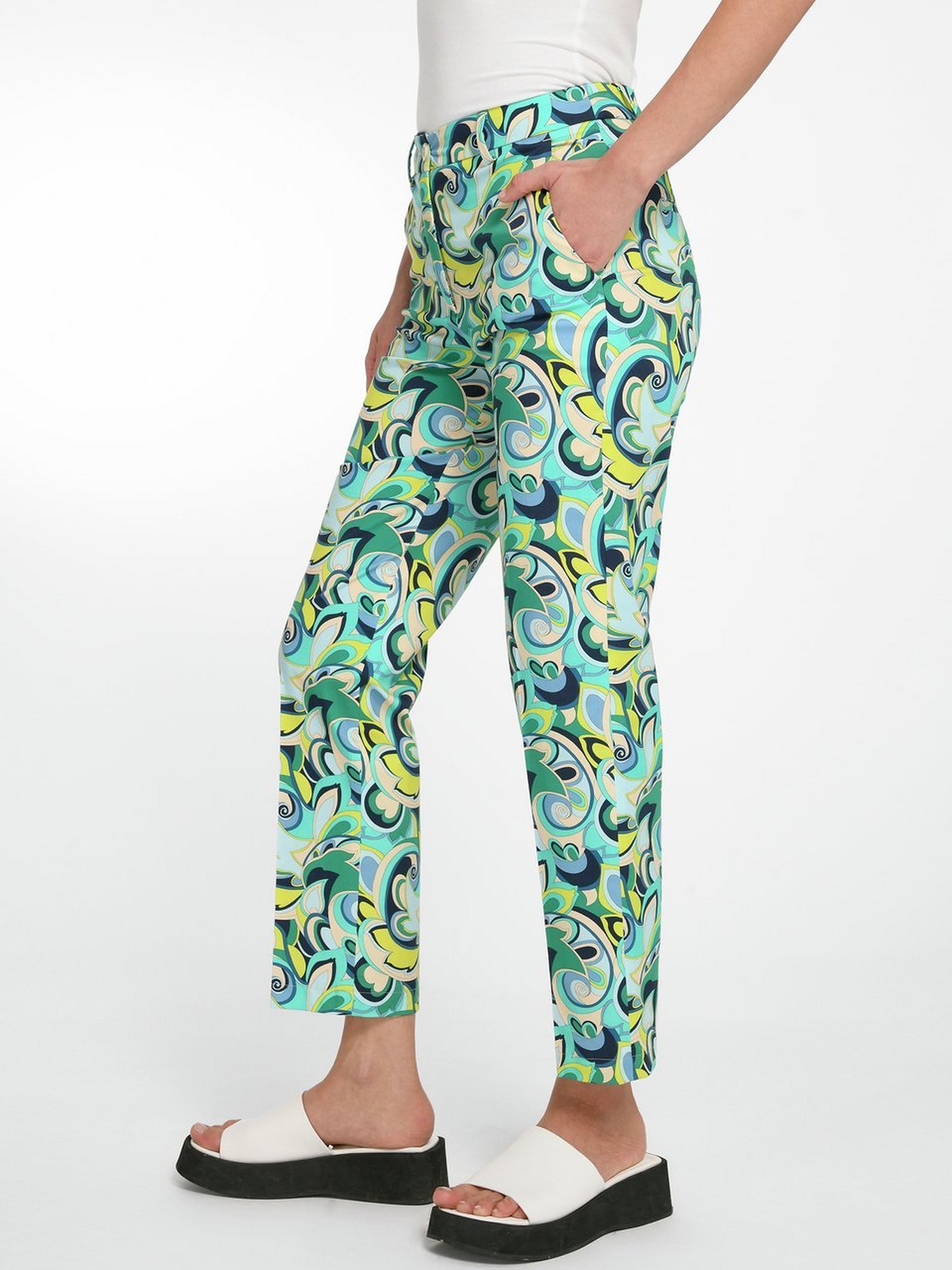 Knöchellange Wide Leg-Hose