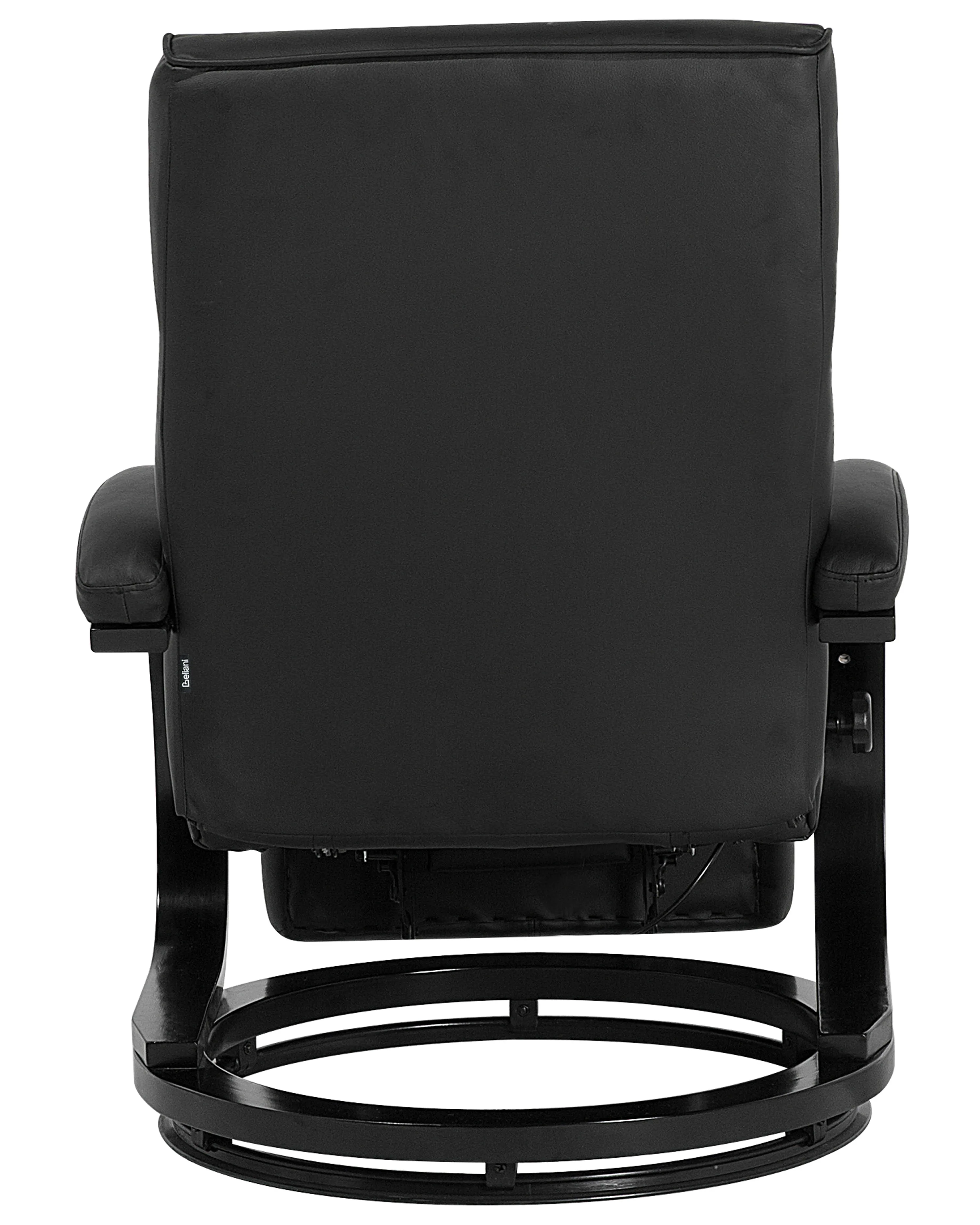Relaxfauteuil MIGHT inclusief voetensteun Kunstleer Zwart
