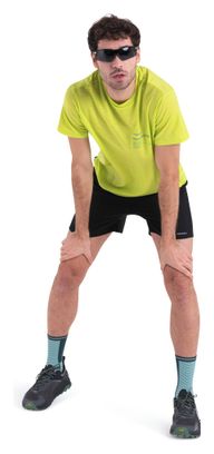 T-Shirt Technique Icebreaker Merinos 150 Tech Lite III Natural Run Club 2.0 Jaune