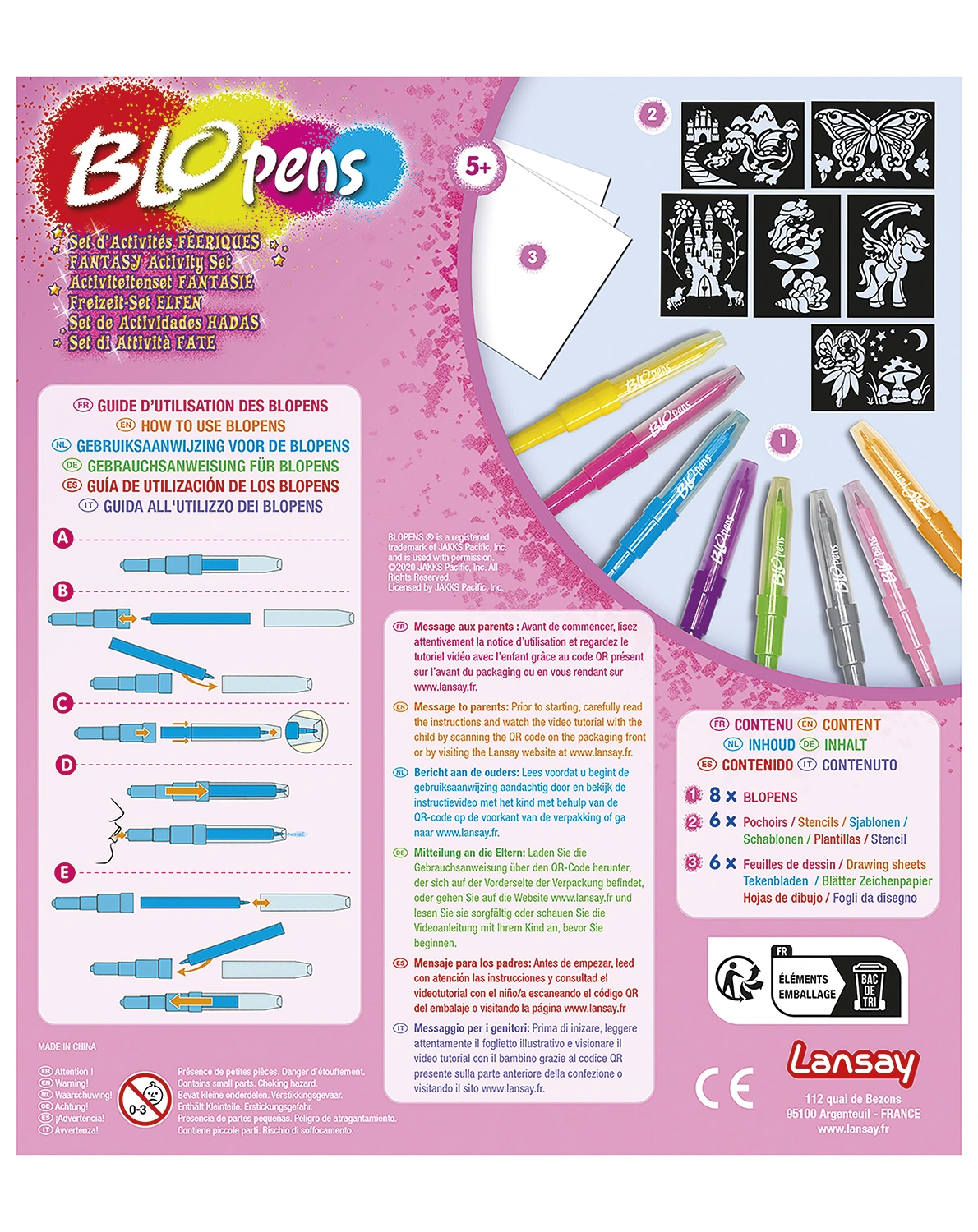 Mal-Set BLOPENS - FANTASIE 14-teilig