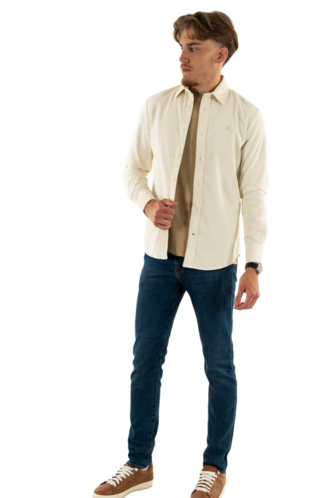 Chemise calvin klein jeans corduroy regular ybi ivory