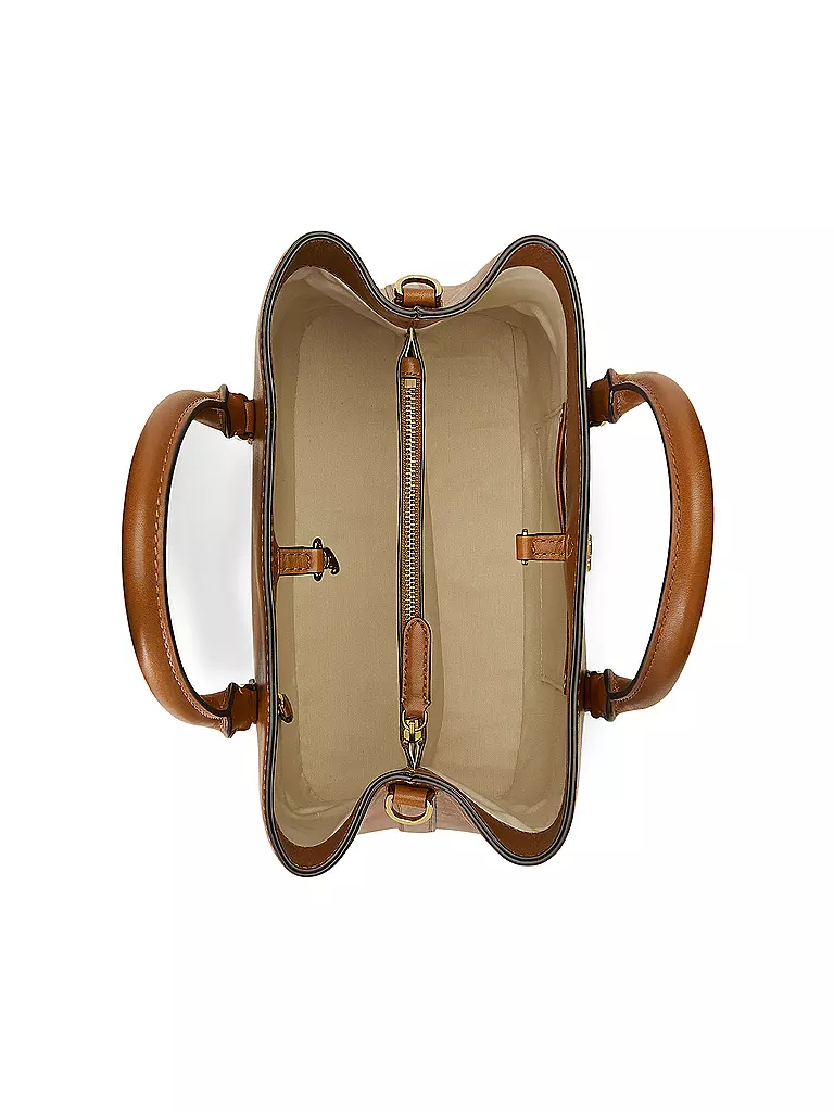 LAUREN RALPH LAUREN Ledertasche - Henkeltasche MARCY 26 Small braun
