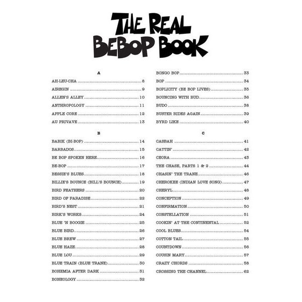 Hal Leonard The Real Bebop Book C