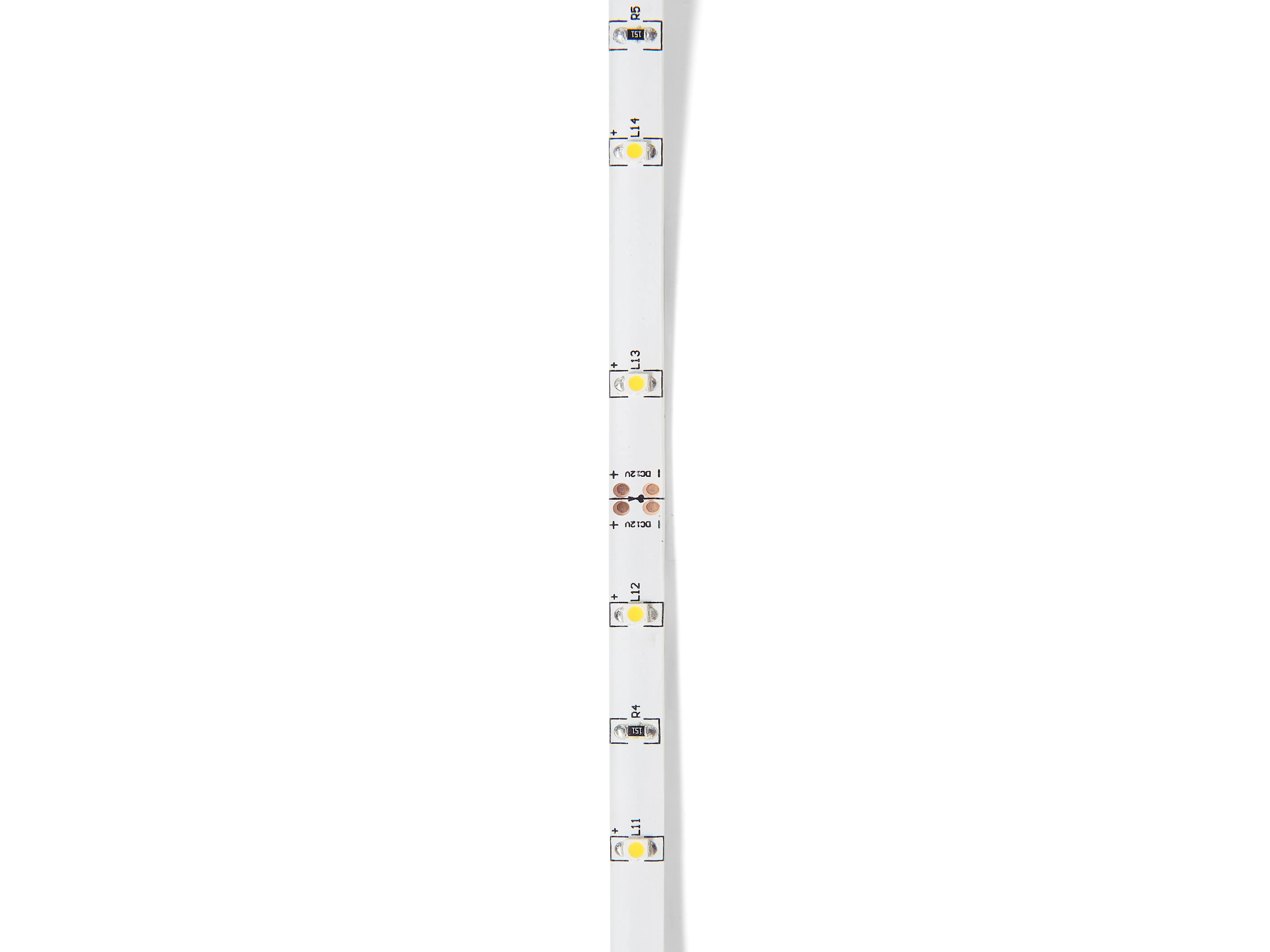 Bed met LED-verlichting Bouclé ZEN 180 x 200 cm LED Natuurlijk essenhout