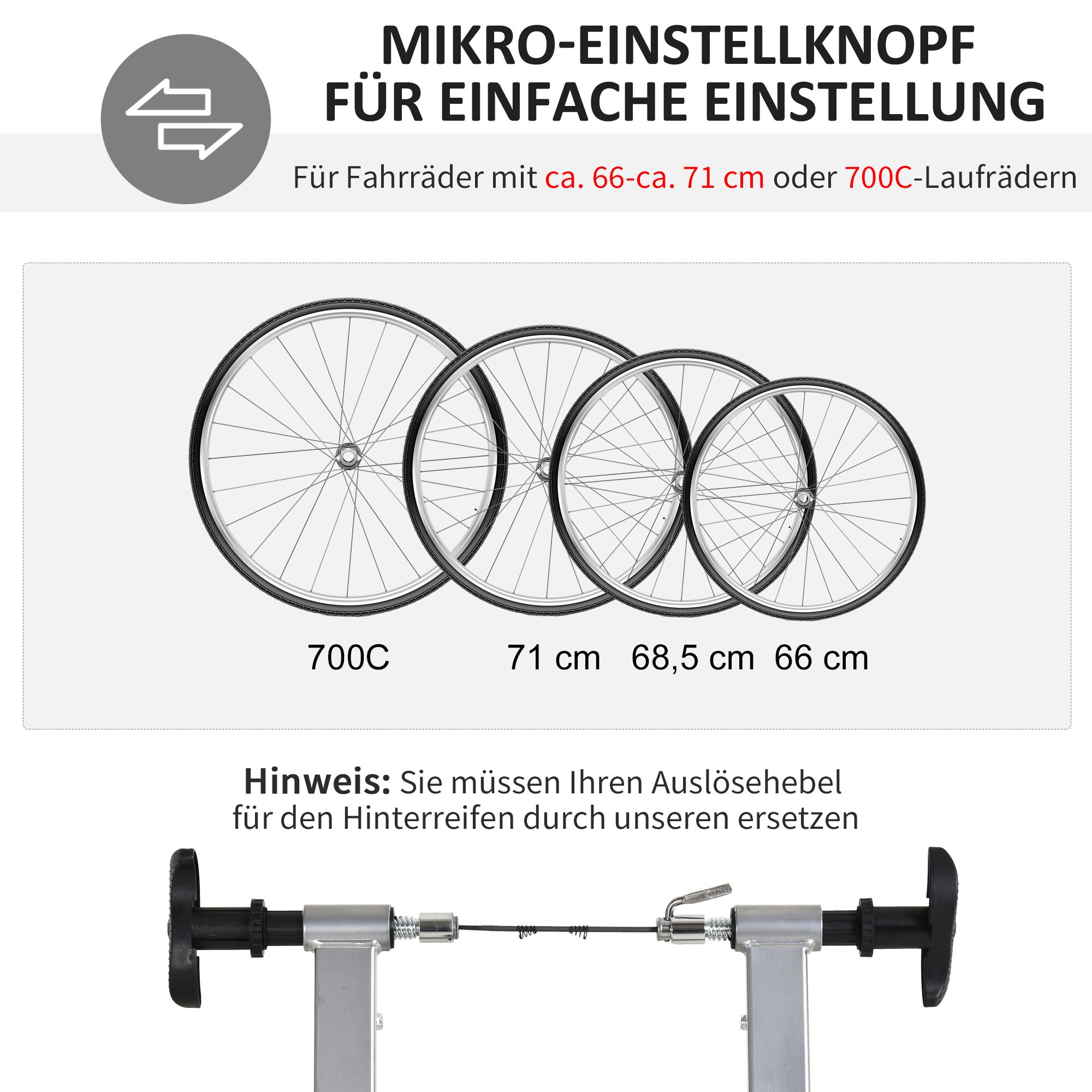 HOMCOM Heimtrainer mit Magnetbremse silber 47,2 x 54,5 x 39,1 cm (LxBXH)