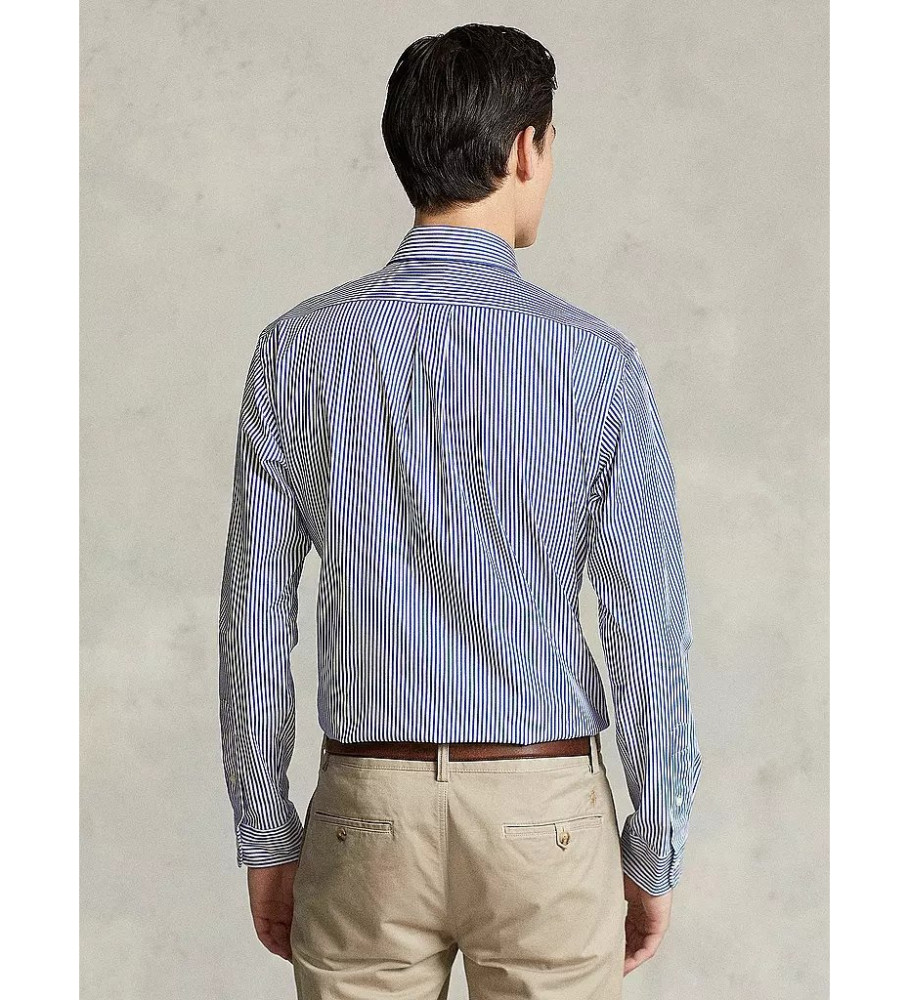 Camisa Ralph Lauren Custom Fit azul