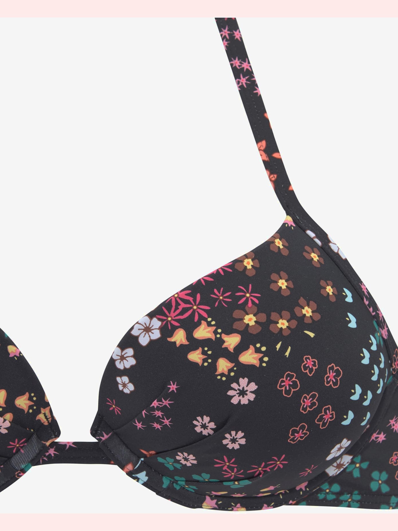 Haut de bikini push-up imprimé floral moderne