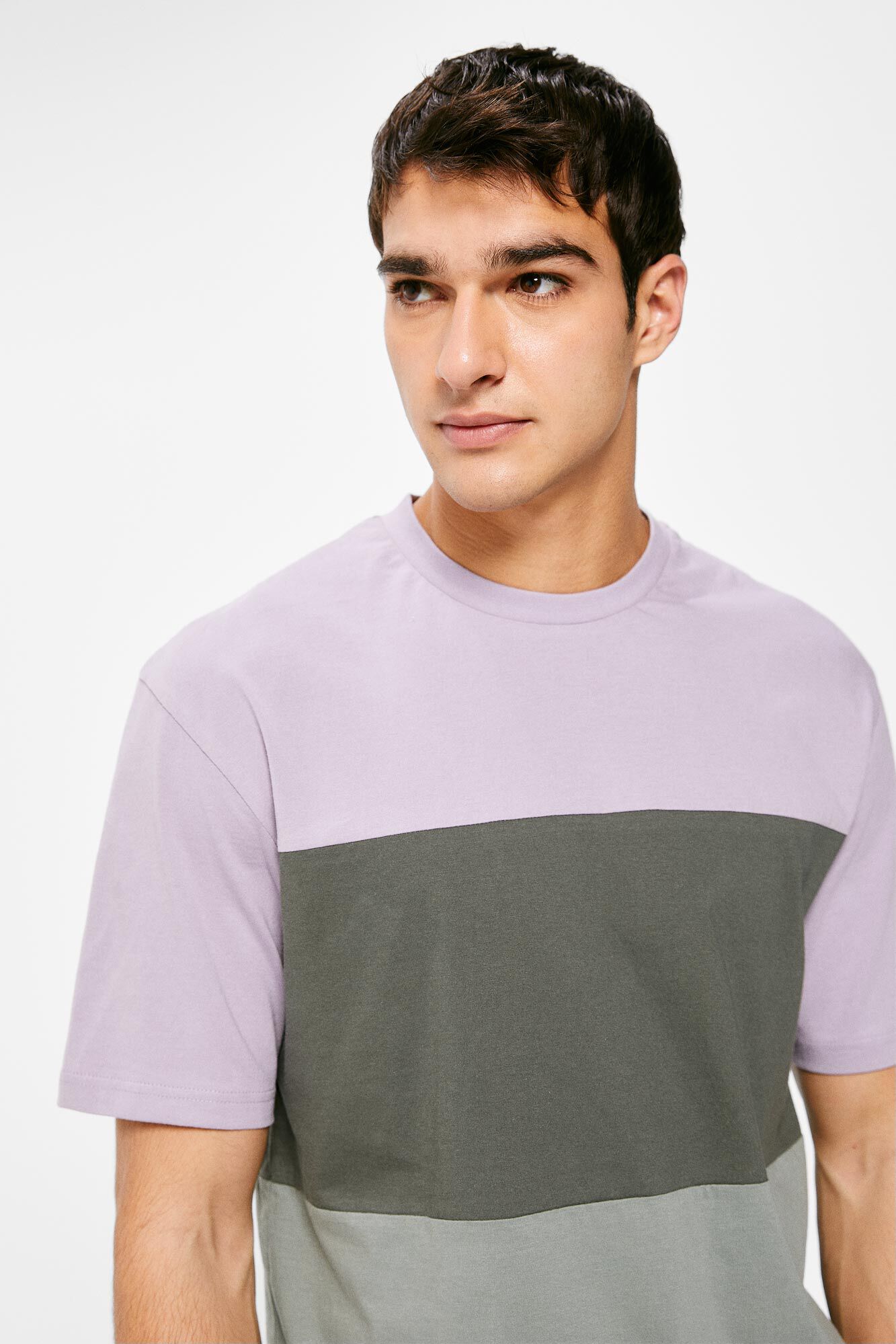Camiseta de cor sólida - roxa