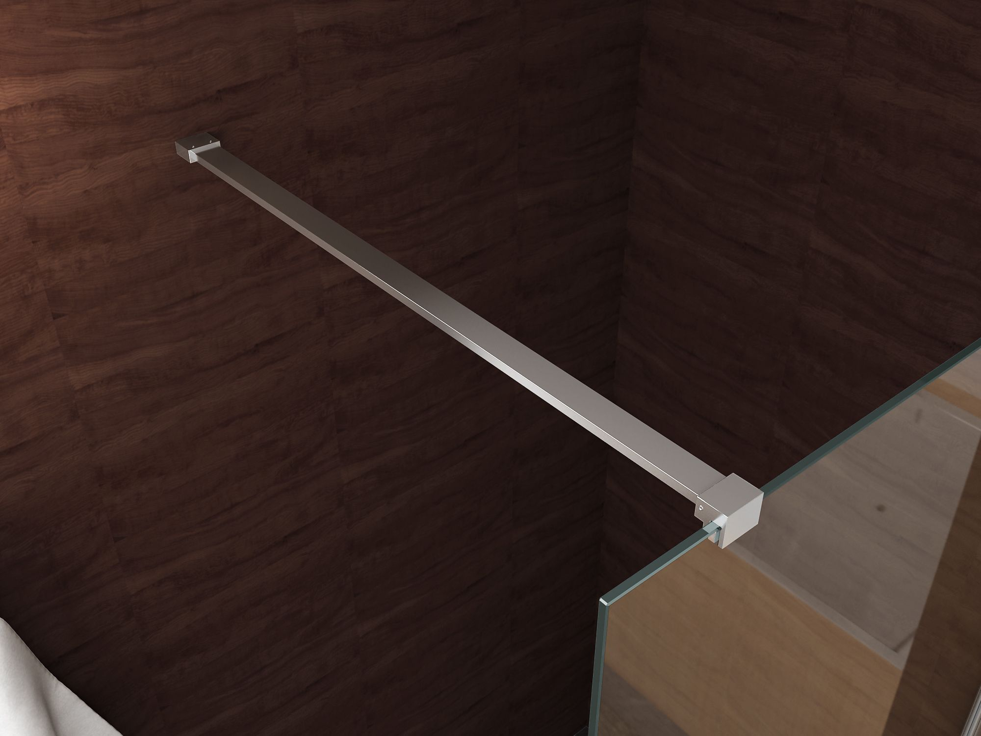 Mueller Satijn douchewand mat glas 90x200cm Anti-kalk