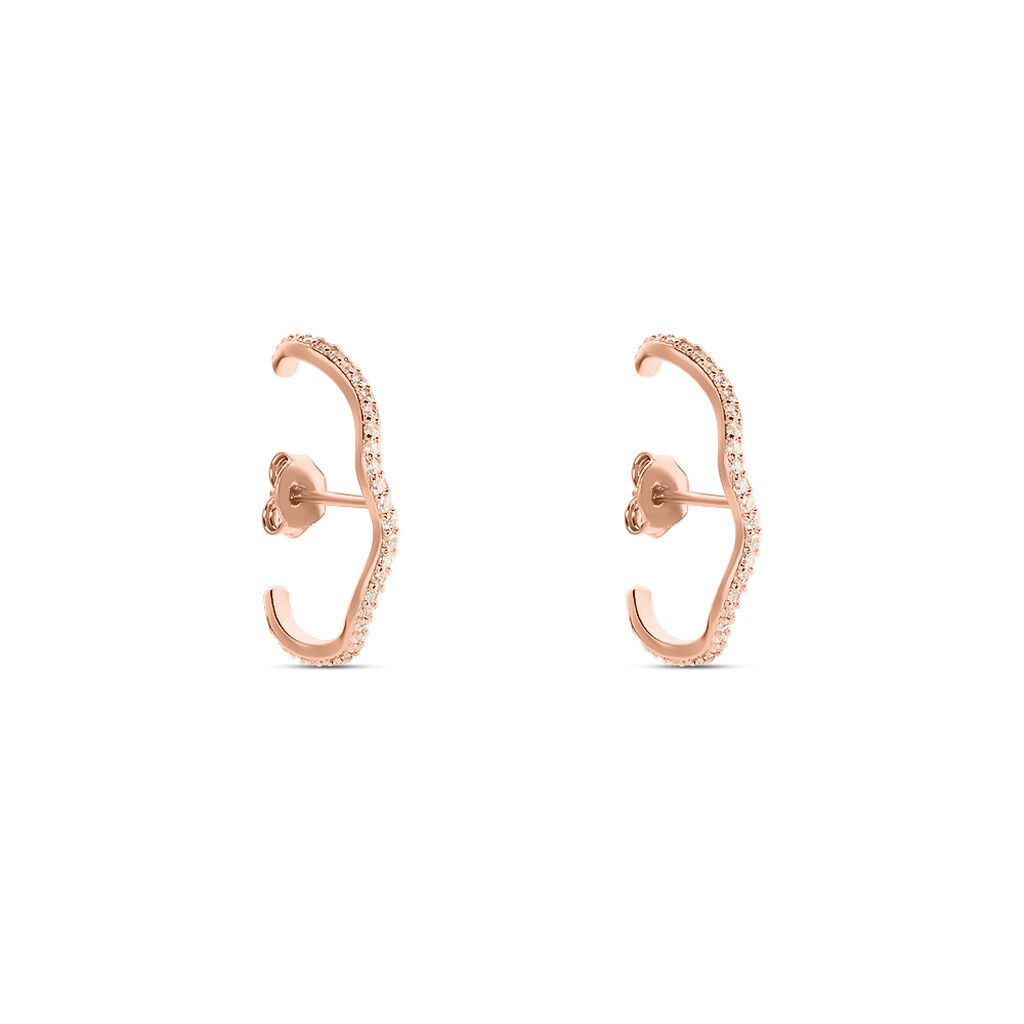 Créoles Lowri Argent Rose Oxyde De Zirconium