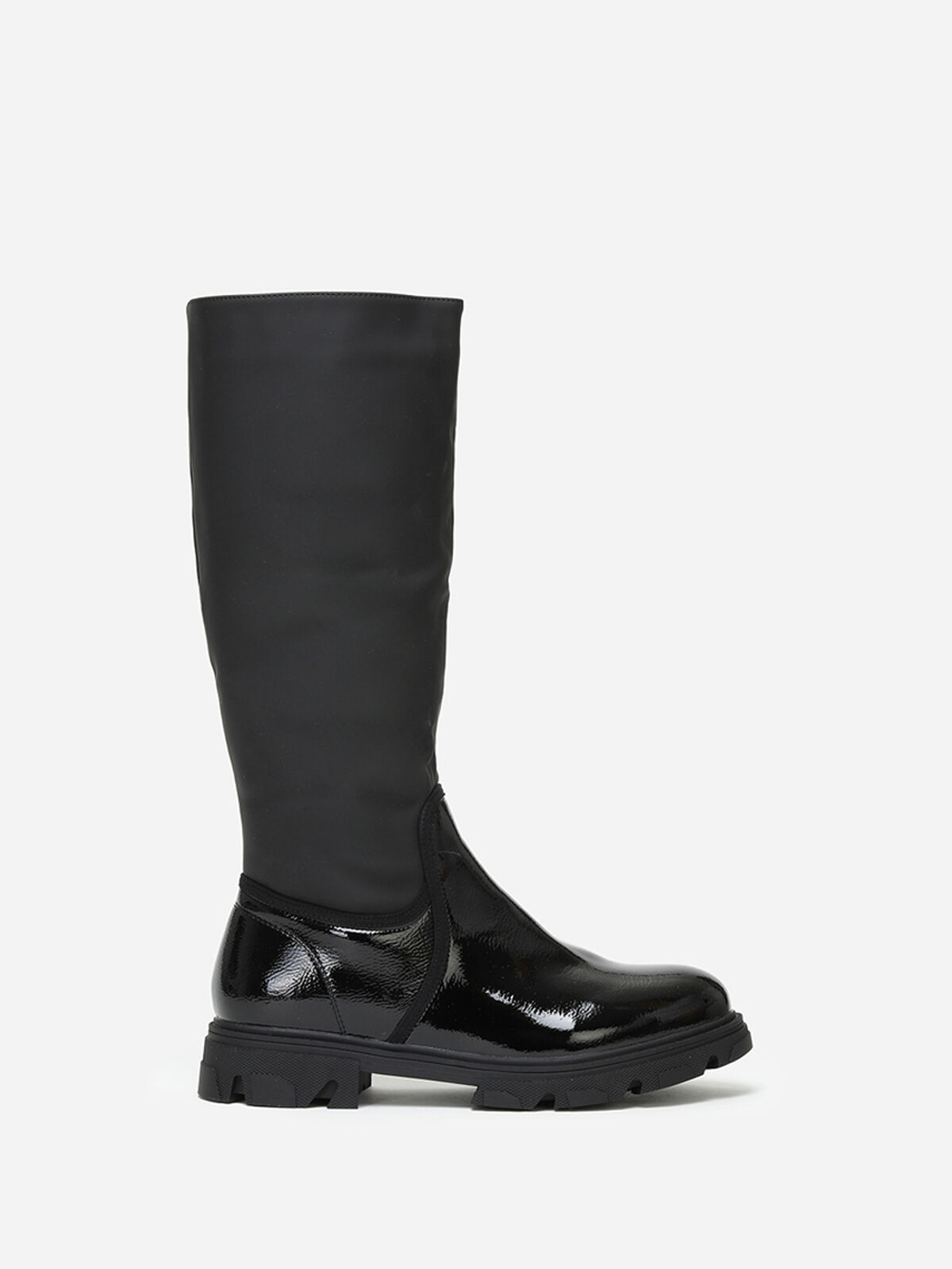 Bottes bi-matières crantées grandes tailles- Noir